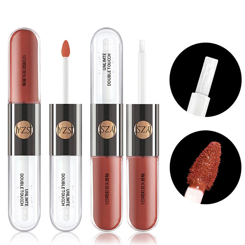 💄 GlossLuxe™ Double-Ended Mirror Shine Lip Glaze – Long-Lasting Glass Lip Gloss