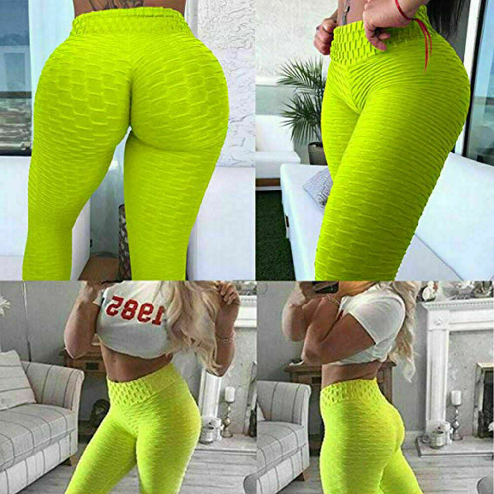 Women Leggings Anti-Cellulite High Waist Push up Yoga Pants Tik Tok Butt Lift US