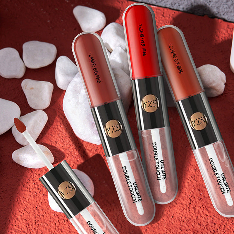 💄 GlossLuxe™ Double-Ended Mirror Shine Lip Glaze – Long-Lasting Glass Lip Gloss
